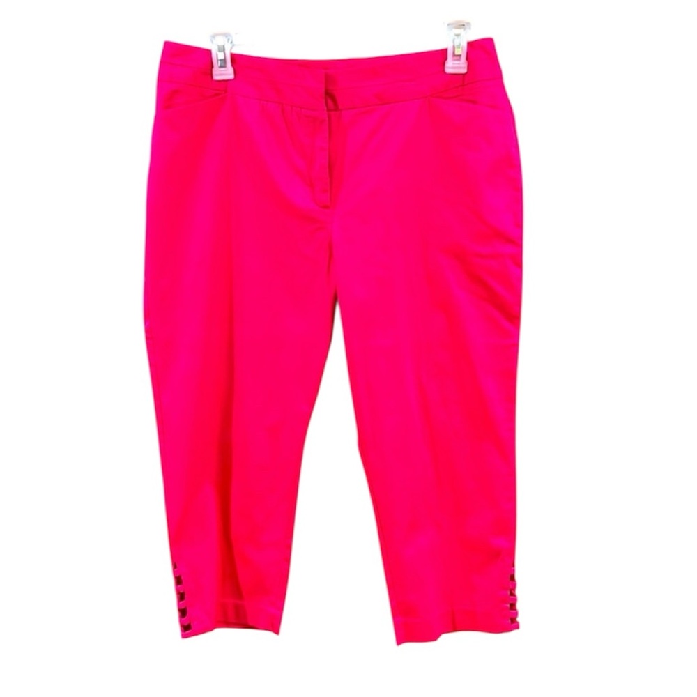 NWOT CATO Hot Pink Capris Size 14